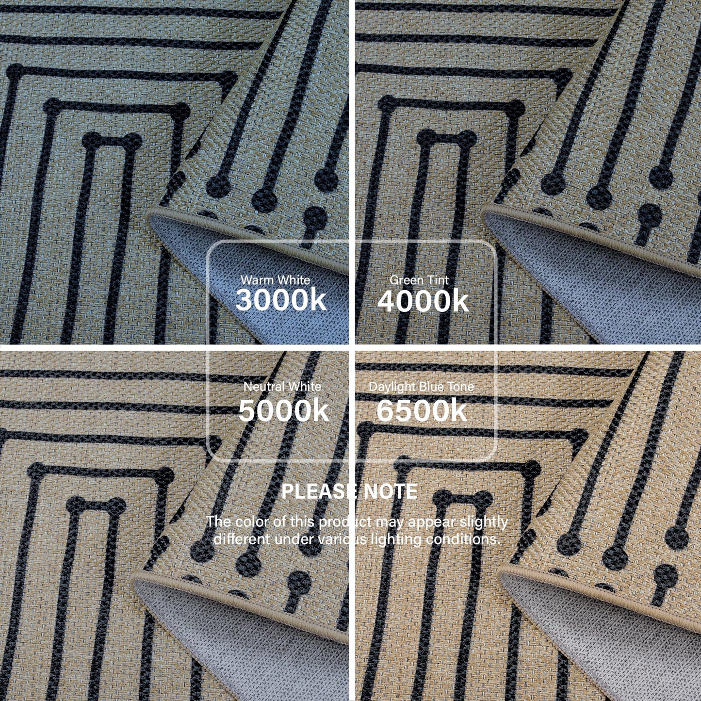 Lahome Maze Lines Easy Jute Runners for Hallways, 2x8 Washable Rug Runner Non Slip Stain Resistant, Farmhouse Low Pile Indoor Outdoor Carpet for Indoor Entryway Laundry Kitchen