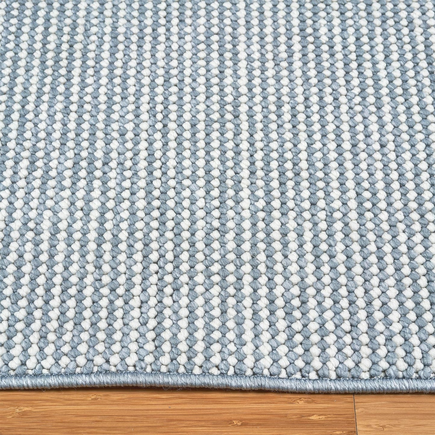 Gertmenian Indoor Boho Area Rug - 4x6 Small, Non-Shedding & Stain Resistant, Ideal for High Traffic Areas in Foyer, Living Room, Kitchen, Entryway, & Bedroom - Romi, Lt Blue, 25855