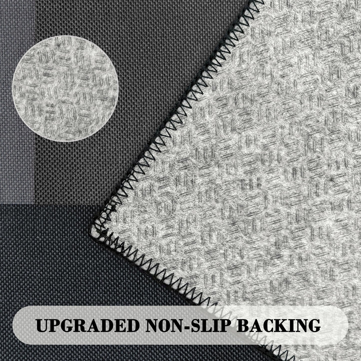 Tyrot Washable Rug 3x5 Non Slip Area Rugs for Living Room, Modern Geometric 3x5 Entryway Rug, Ultra Thin Linen-Look Abstract Indoor Carpet for Bedroom Entrance Home Office, Black and White Grey