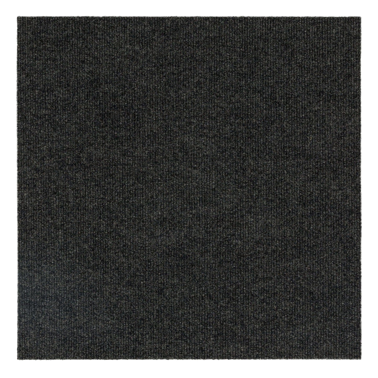Mohawk Home Peel and Stick Carpet Tiles 18x18 Inch Indoor Outdoor Polyester, Stain Resistant, Easy DIY Install (10 Tiles, 22.5 Sq Ft,Black Rib)