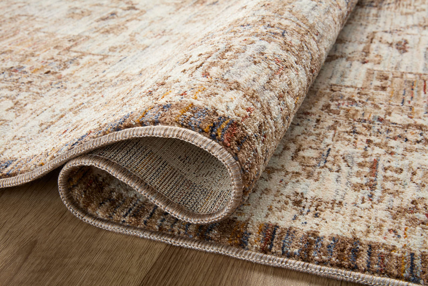 Loloi Sorrento Collection SOR-03 Mocha/Multi 6'-7" x 9'-10" Area Rug