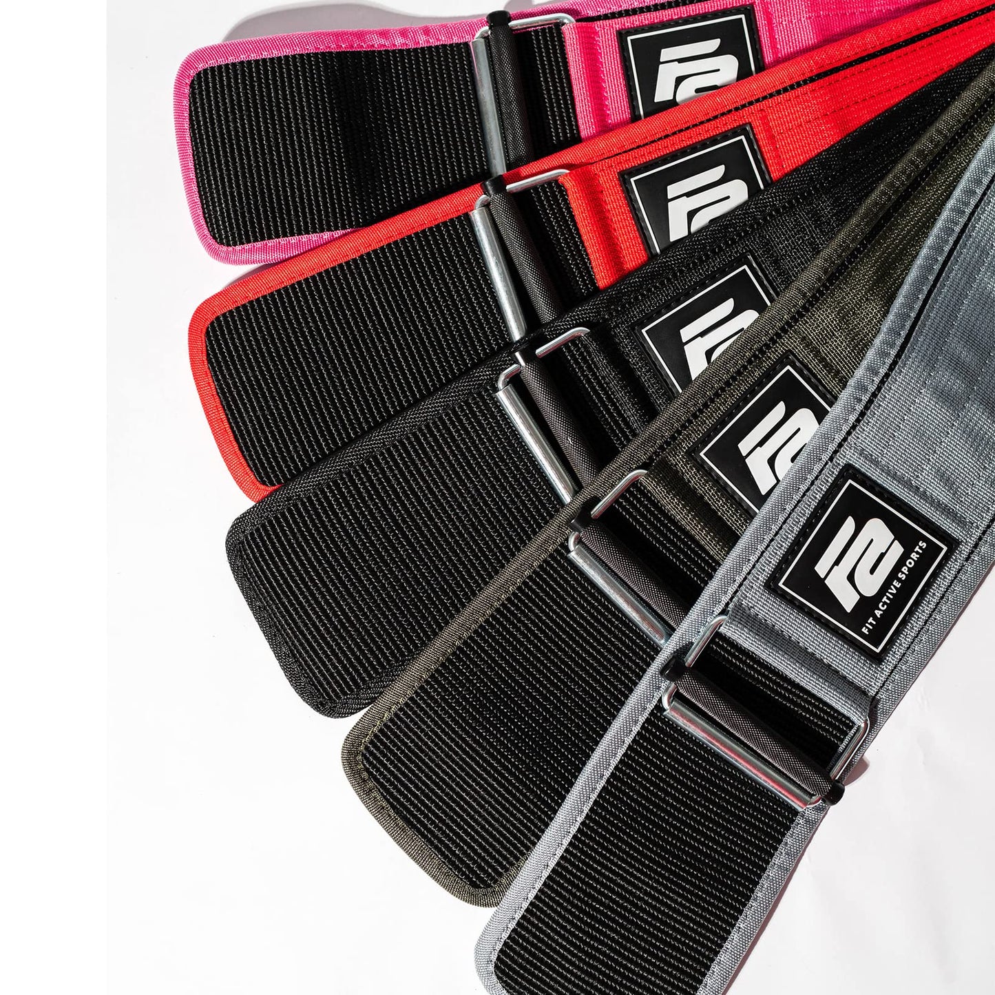 Fit Active Sports Self-Locking Weight Lifting Belt | Premium Weightlifting Belt for Cross Training & Power Lifting | Fast Locking Release Mechanism for Fitness and Power Lifting | Black, Large