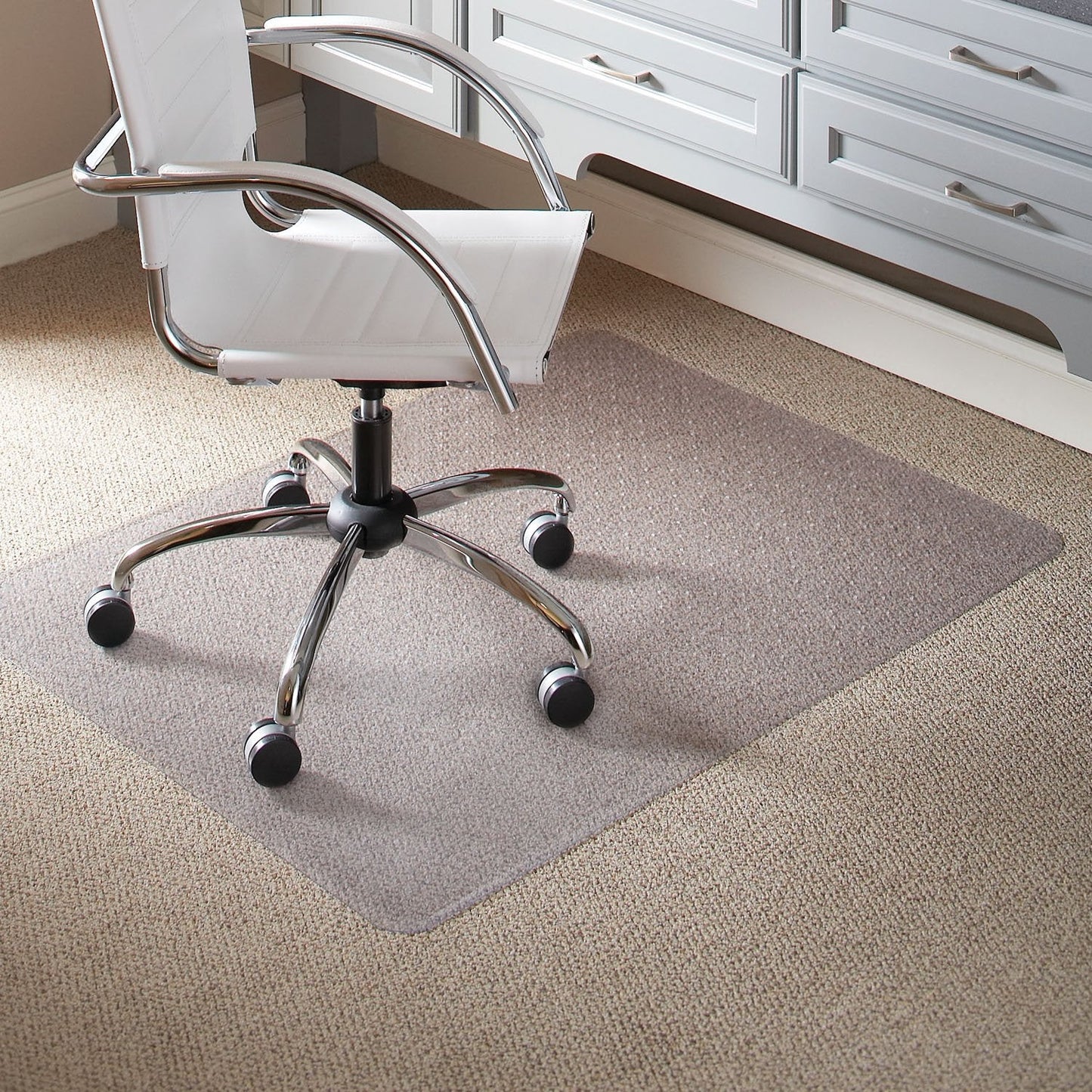 ES Robbins Everlife Carpet ChairMat Medium Pile, 60"x72" Rectangle, Clear
