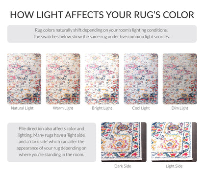 SAFAVIEH Area Rug 8x10 - Madison Collection - Large - Purple Pink Fuchsia & Ivory, Boho Chic Distressed Design, Non-Shedding & Easy Cleaning, Ideal for Living Room, Bedroom, Dining Space (MAD603R)