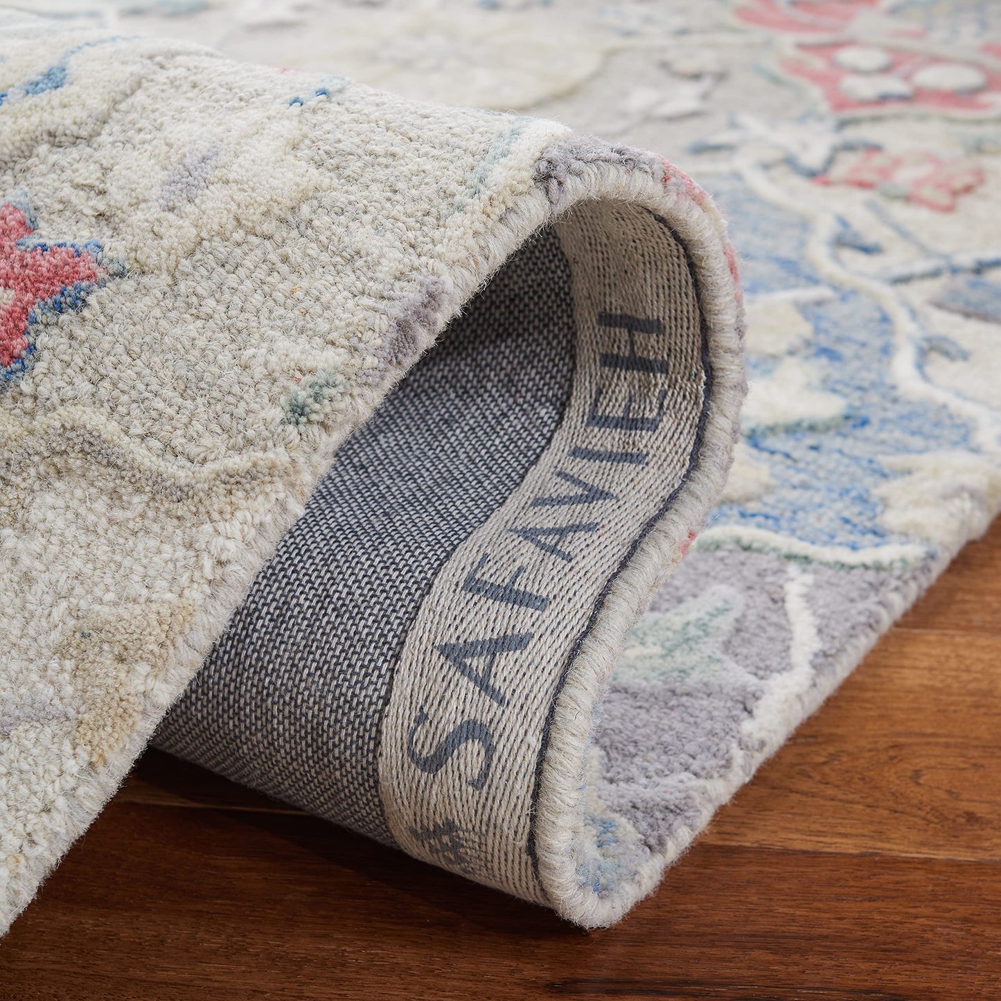 SAFAVIEH Glamour Collection 8' x 10' Ivory/Red GLM622A Handmade Premium Wool Area Rug