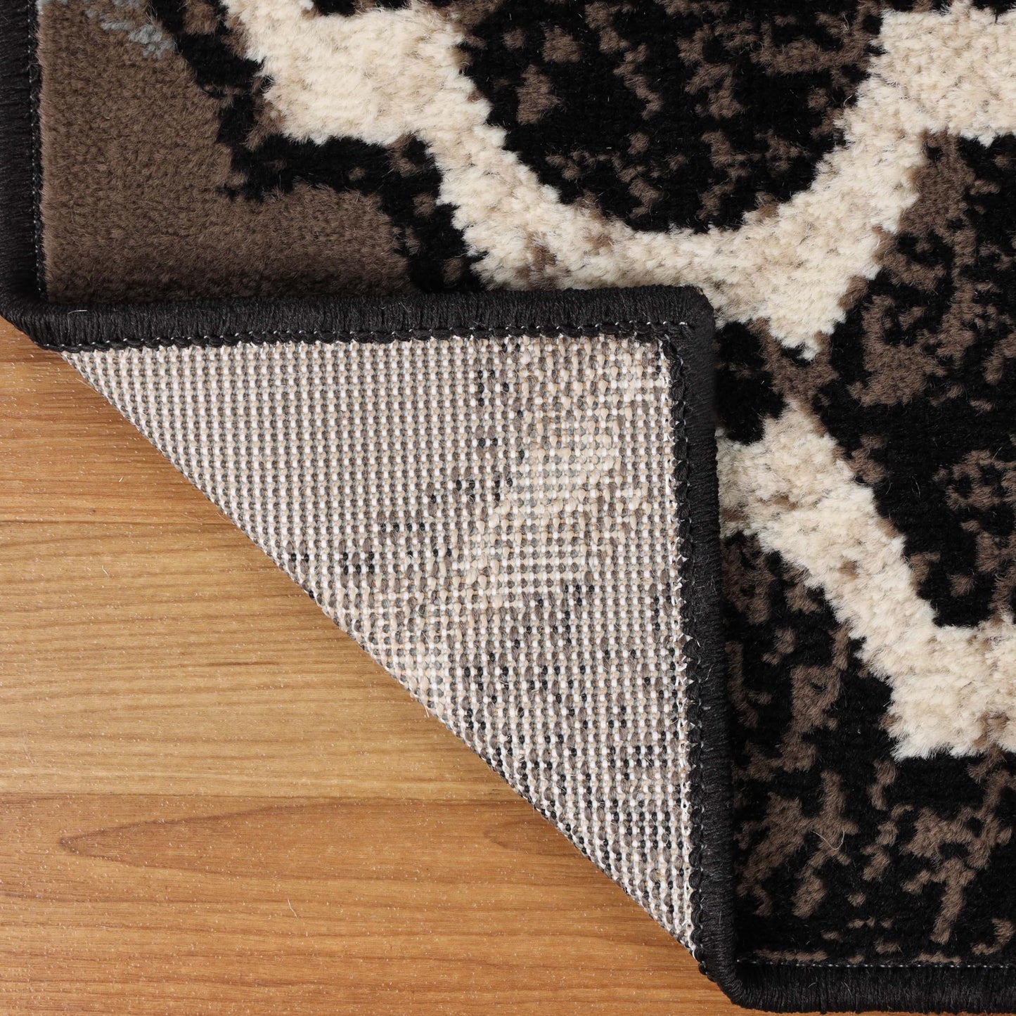 Superior Modern Indoor Area Rug, Non Slip Rug, 3'x5', A Chocolate