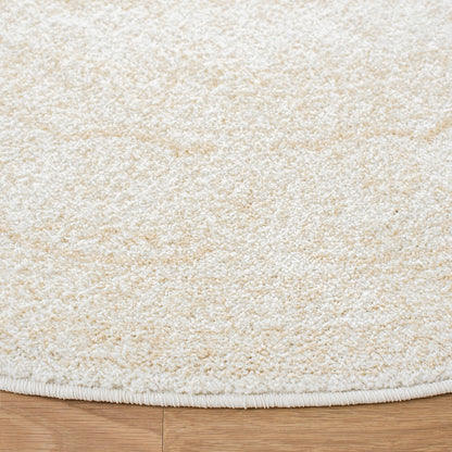 SAFAVIEH Adirondack Collection Area Rug - 6' Round, Ivory & Beige, Oriental Medallion Design, Non-Shedding & Easy to Clean, Ideal for Living Room, Bedroom, Dining Space (ADR108E)