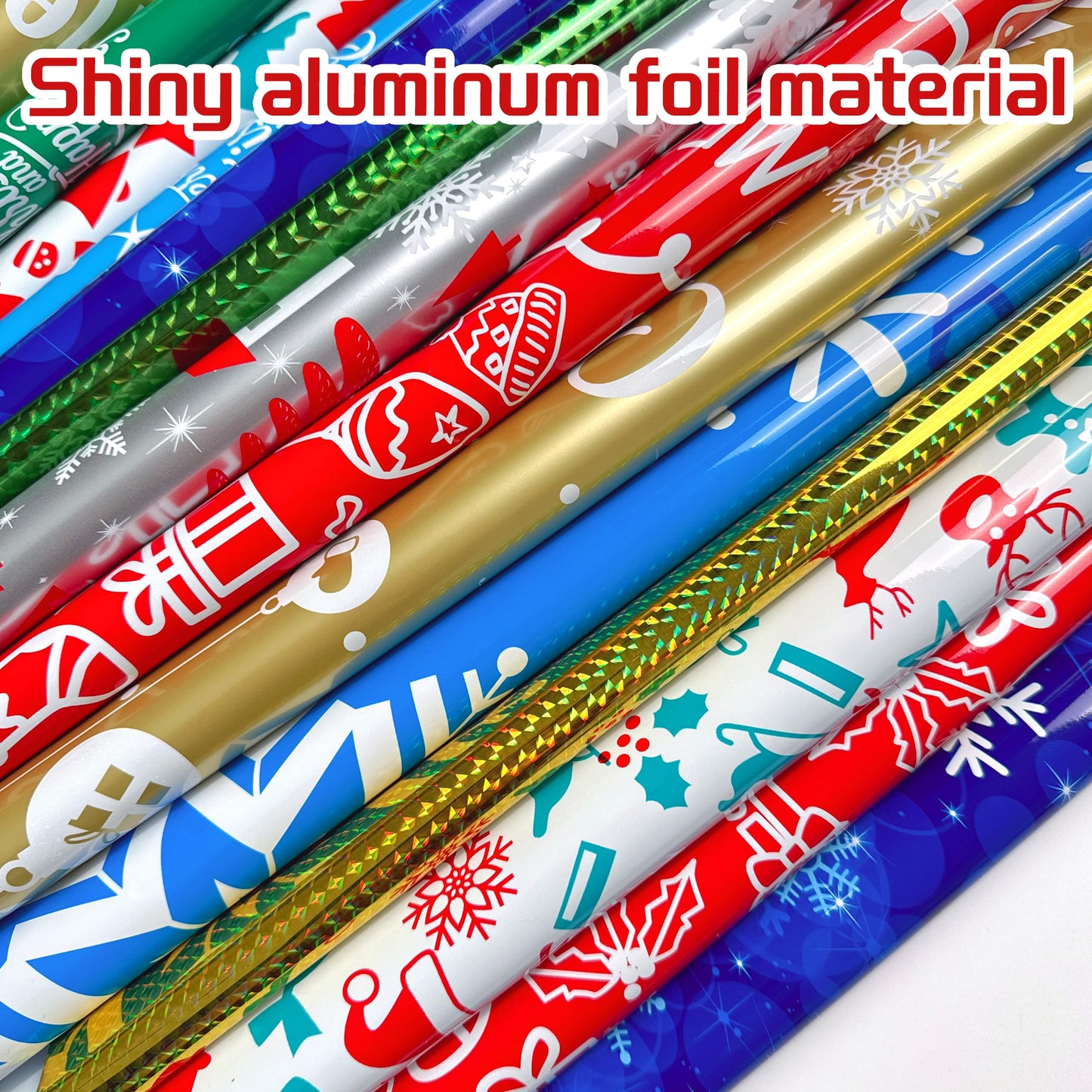 38PCS Christmas Drawstring Gift Bags Assorted Size Small Medium Large