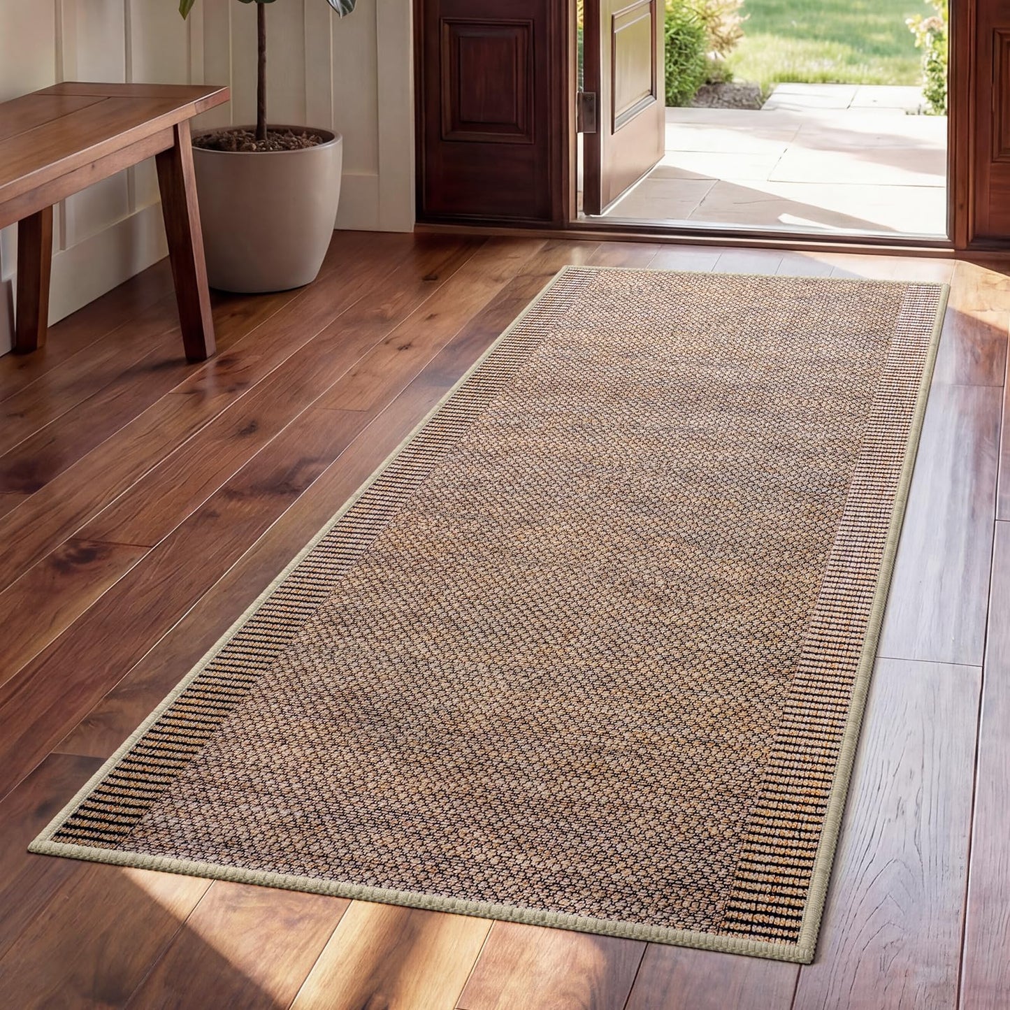 QiCaiJia 2x5 Kitchen Runner Non Slip Kitchen Rugs Mat, Washable Hallway Runner Rug Soft Long Low Pile Farmhouse Entryway Floor Mat for Bedroom Laundry Living Room Beside Rug