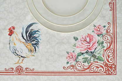 Maison d' Hermine Table Cloth Rectangle Table 100% Cotton 70 x 108 Inches Tablecloth Reusable Decorative Everyday Use for Dining Room, Farmhouse, Home Party, Festive & Wedding Spring Summer - Campagne