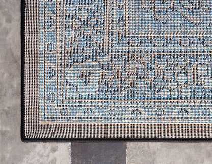 Unique Loom Reza Collection Traditional Persian Style Area Rug, Rectangular 5' 0" x 8' 0", Black/Beige
