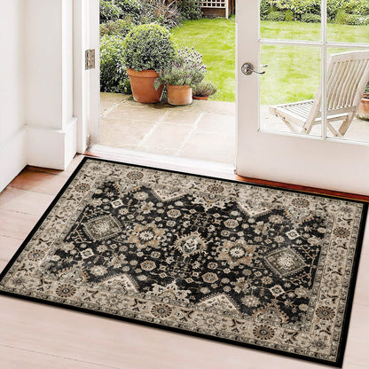 TOPRUUG Washable Runner Rug 2x3 Entryway Rug Door Mat Non Slip Runner Rugs with Rubber Backing Soft Kitchen Farmhouse Distressed Carpet for Living Room Bedroom Bathroom