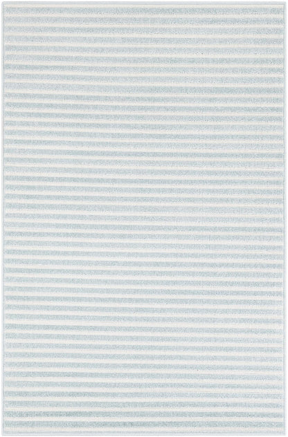Rugs.com Sabrina Soto Outdoor Collection Rug – 4x6 Light Blue Medium-Pile Rug Perfect for Entryways, Kitchens, Breakfast Nooks, Accent Pieces