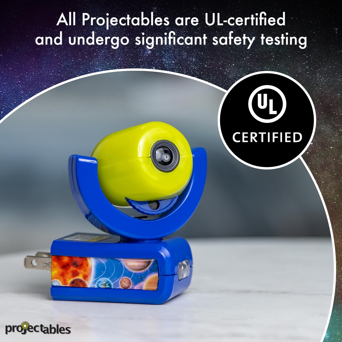 Projectables Six Image LED Plug-In Night Light, Light Sensing, Auto On/Off, Projects Solar System, Earth, Moon, Safari, Aquarium, and Coral Reef on Ceiling, Wall, or Floor 13347