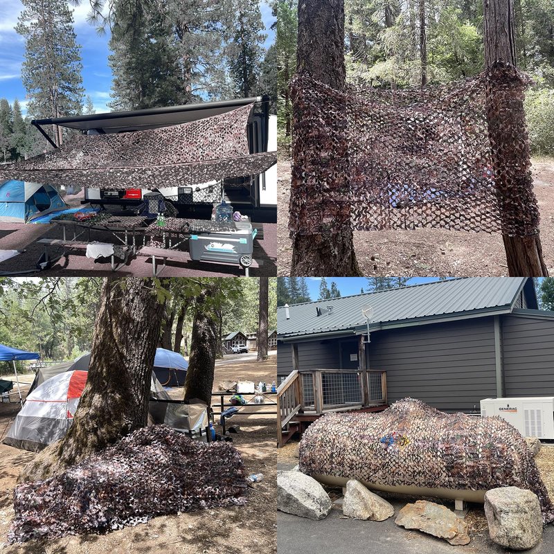 Yeacool Camo Tarp Bulk Roll Camo Net Camo Cover Camouflage for Hunting Blind Military Party Decor Canopy Outdoor Photo Background Window Screen Cover (Camo Bionic Leaves, 32.8ftx4.9ft, 10m*1.5m)
