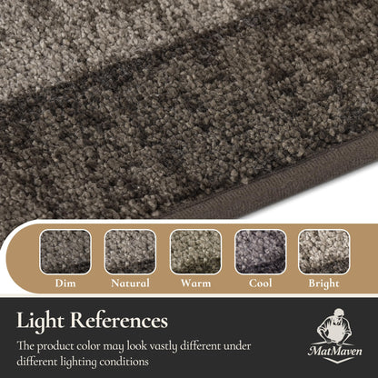 MatMaven Dirt Trapper Door Mat 20"x 32", Non Slip Washable Doormat, Stain Resist and Absorbent Welcome Mat, Floor Mats,Low Profile Entrance Dog Door Mats for Front Back Door,Taupe