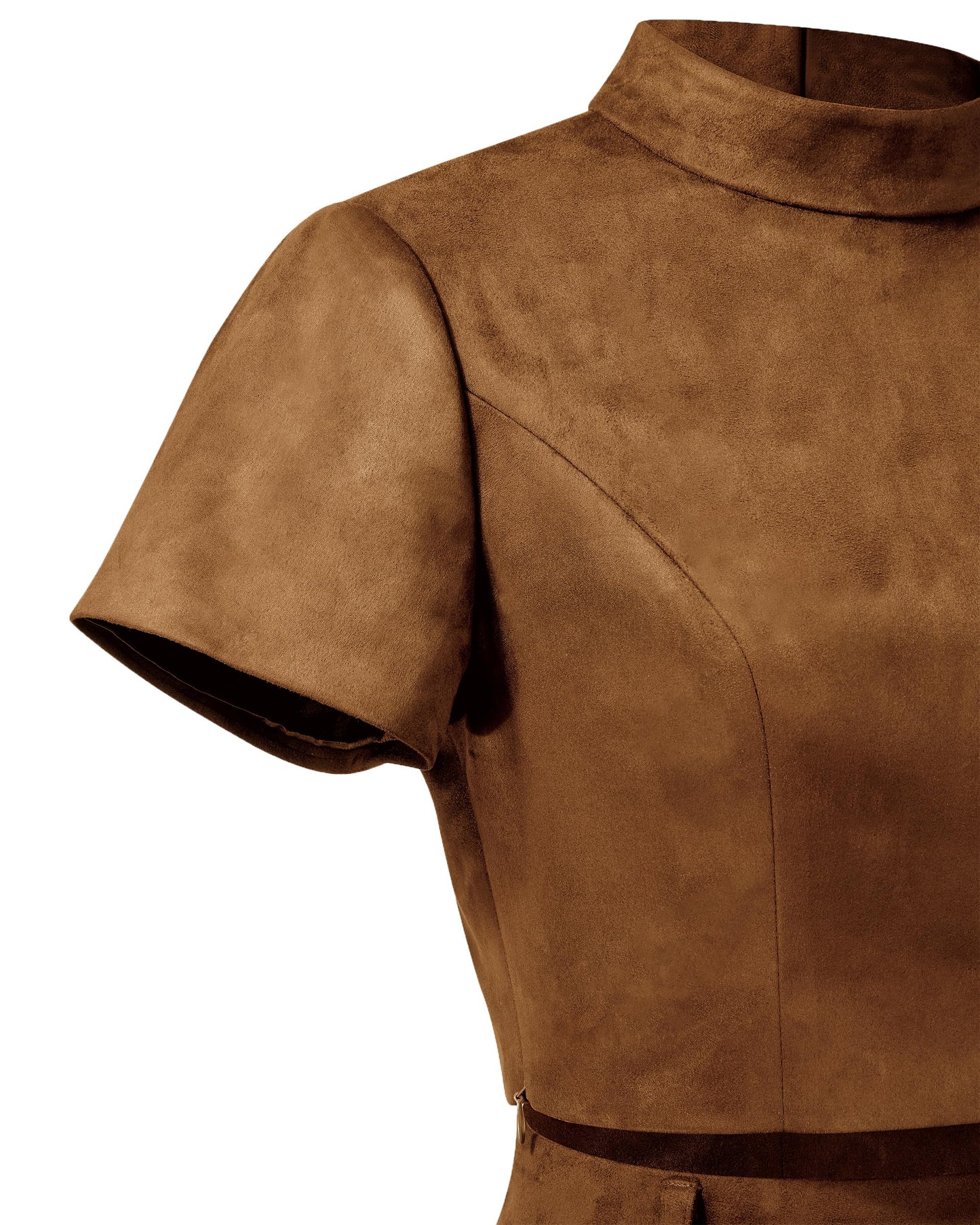 JW PEI Women's Grace Faux Suede Crop Top and Mini Skirt Set - Camel