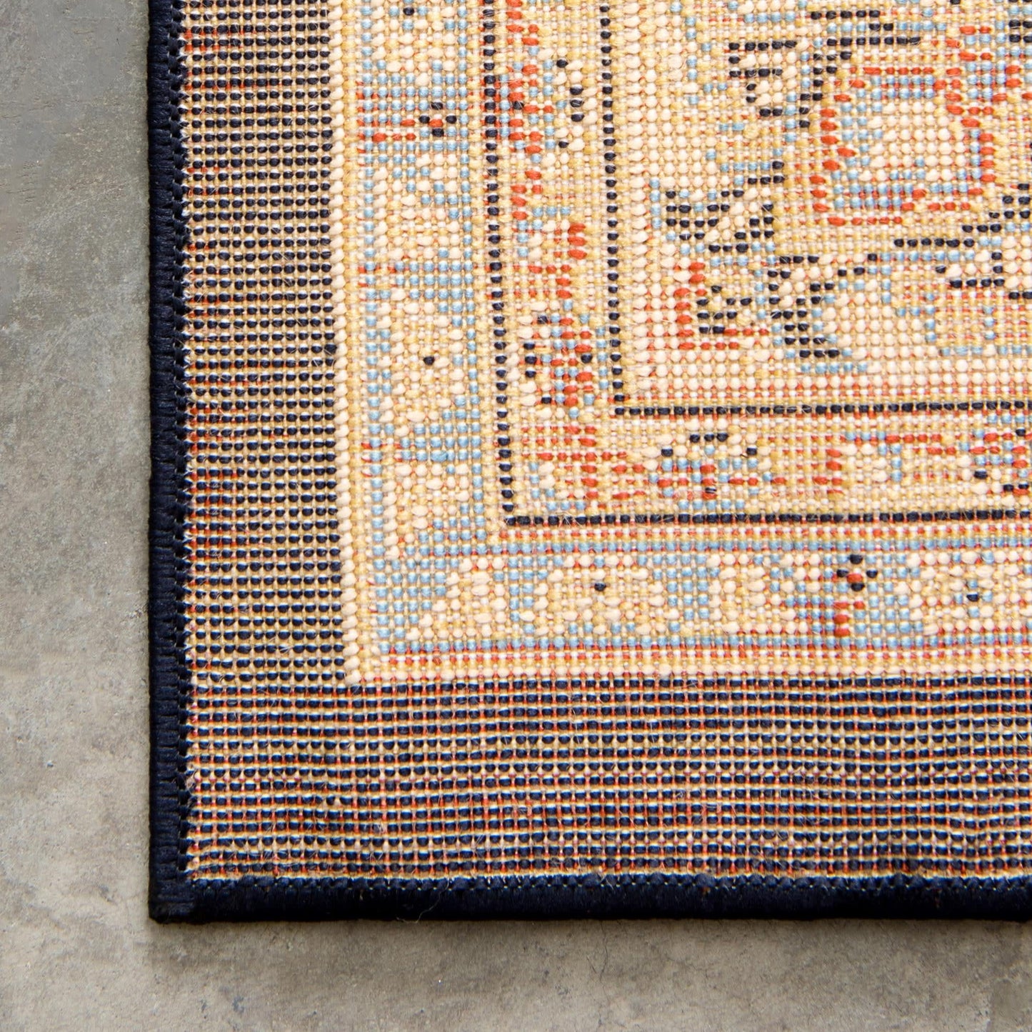 Unique Loom Sialk Hill Collection Area Rug - Washington (4' 1" x 6' 1" Rectangle, Navy Blue/ Cream)