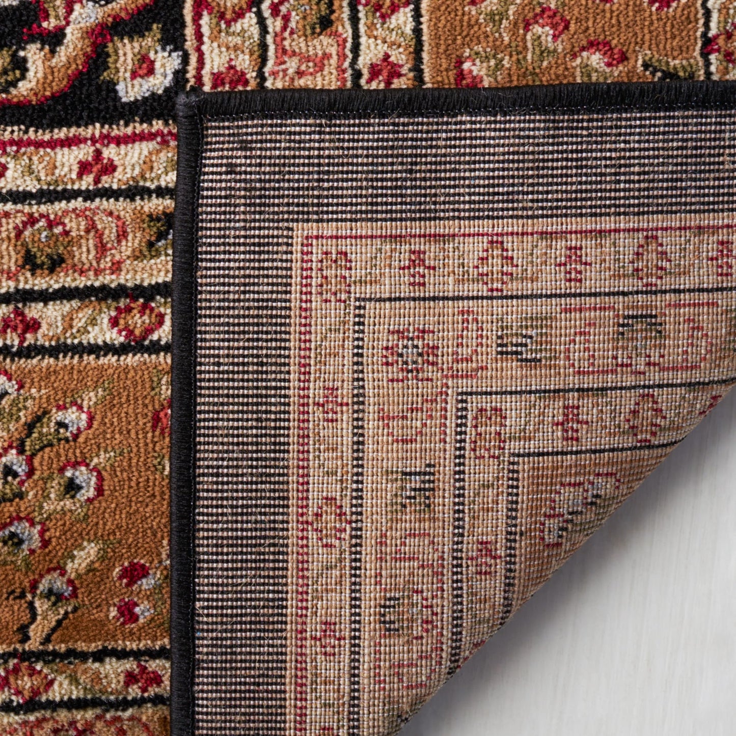 SAFAVIEH Lyndhurst Collection Runner Rug - 2'3" x 16', Black & Tan, Traditional Oriental Design, Non-Shedding & Easy to Clean, Ideal for Hallway, Foyer, Entryway, Kitchen (LNH331D)