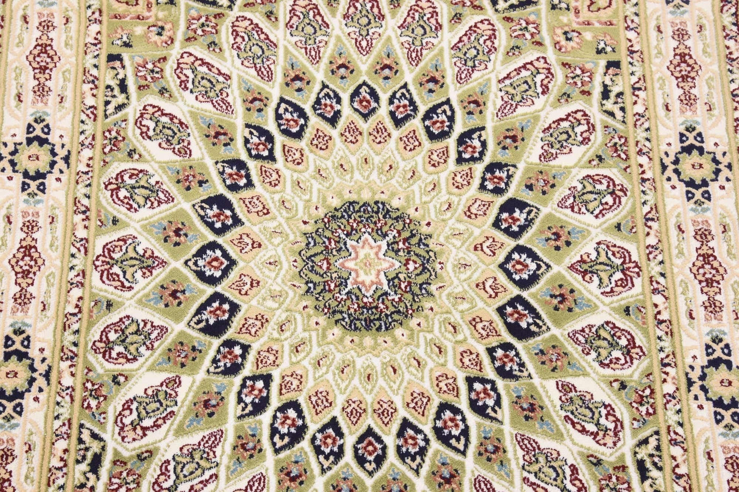 Unique Loom Narenj Collection Area Rug - Adams (3' x 13' 1" Runner Green/Beige)