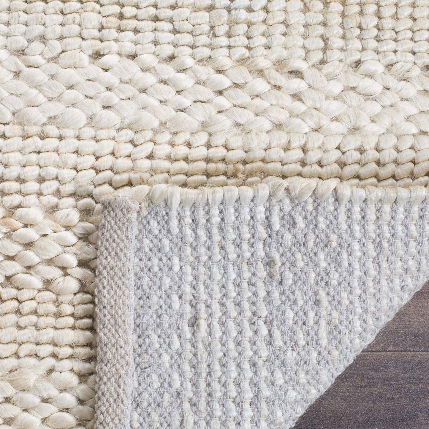 SAFAVIEH Natural Fiber Collection Area Rug - 9' x 12', Bleach, Handmade Jute, Braided Woven Design, Ideal for Living Room, Bedroom (NF212D)