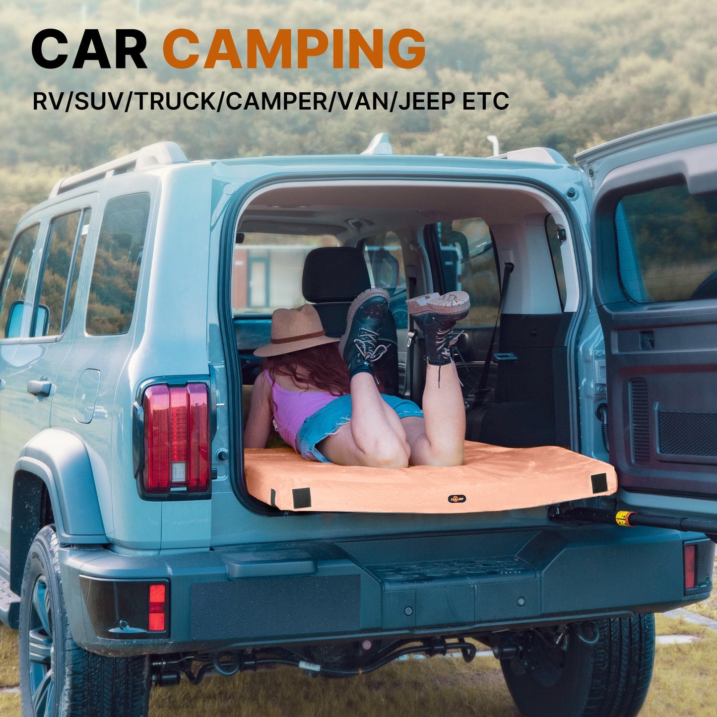 GAIALOOP Floor Memory Foam Car Camping Bed Glamping Roll Up Futon Mattress, Japanese Floor Sleeping Mat Camp Cot Mattress Pad Travel Guest Side Sleepers [Twin XL: 80 * 38 * 3'']