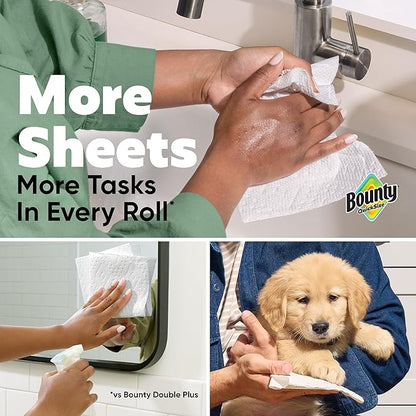Bounty Paper Towels Quick Size, 16 Family Rolls = 40 Regular Rolls