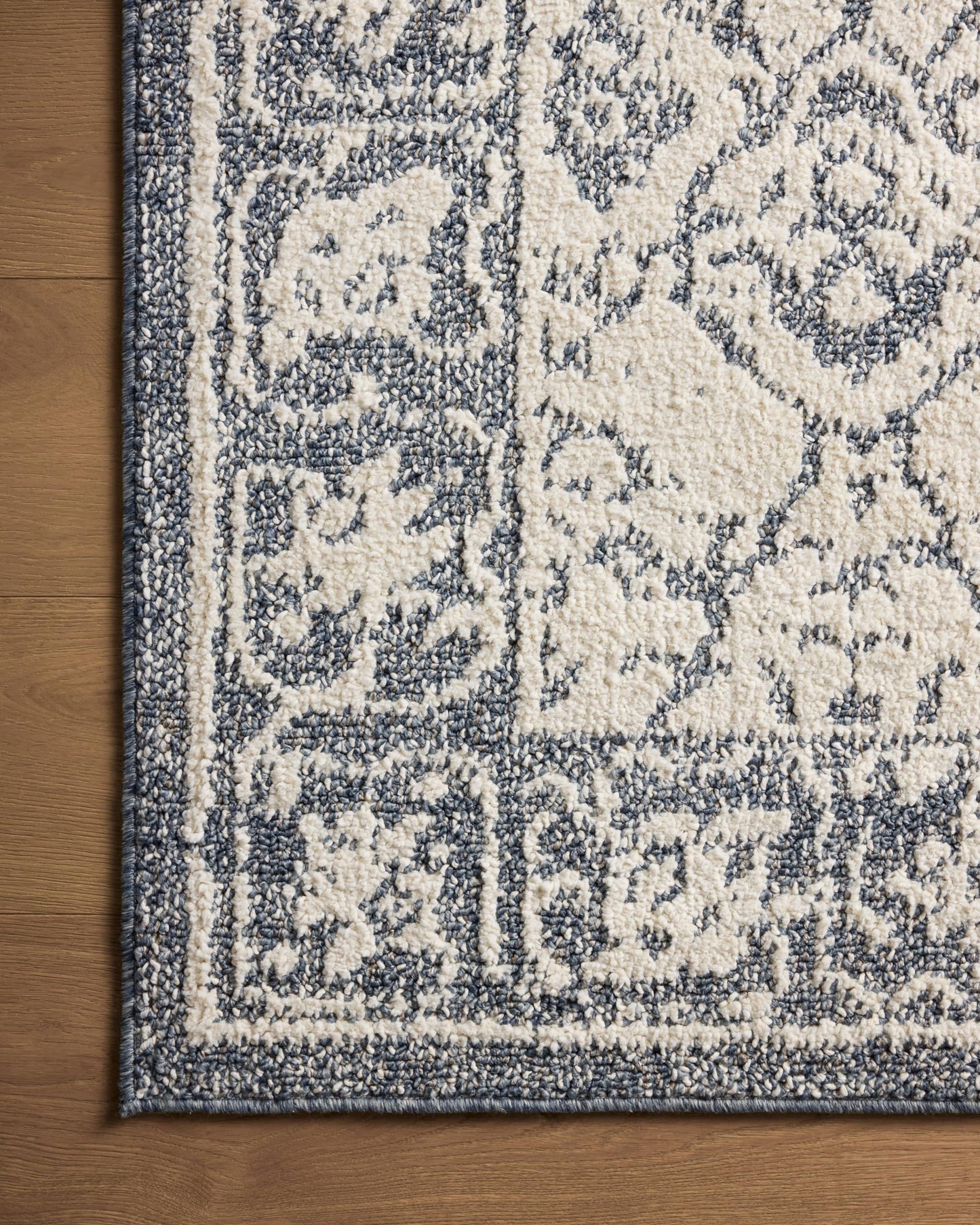 Loloi Magnolia Home by Joanna Gaines Gigi Collection GIG-02 Ivory/Blue 6'-7" x 9'-2" Area Rug
