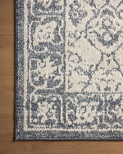 Loloi Magnolia Home by Joanna Gaines Gigi Collection GIG-02 Ivory/Blue 6'-7" x 9'-2" Area Rug