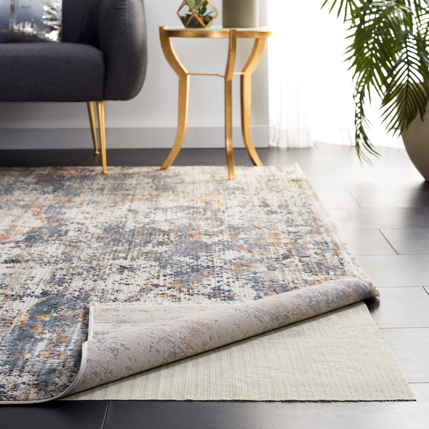 SAFAVIEH Non Slip Anti Skid Grippy Stay in place Rug Pad Under Carpet, Stable on all Hard Floors (9' x 12')