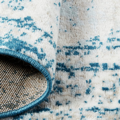 Unique Loom Sofia Collection Area Rug - Salle Garnier (4' Octagon, Blue/ Ivory)