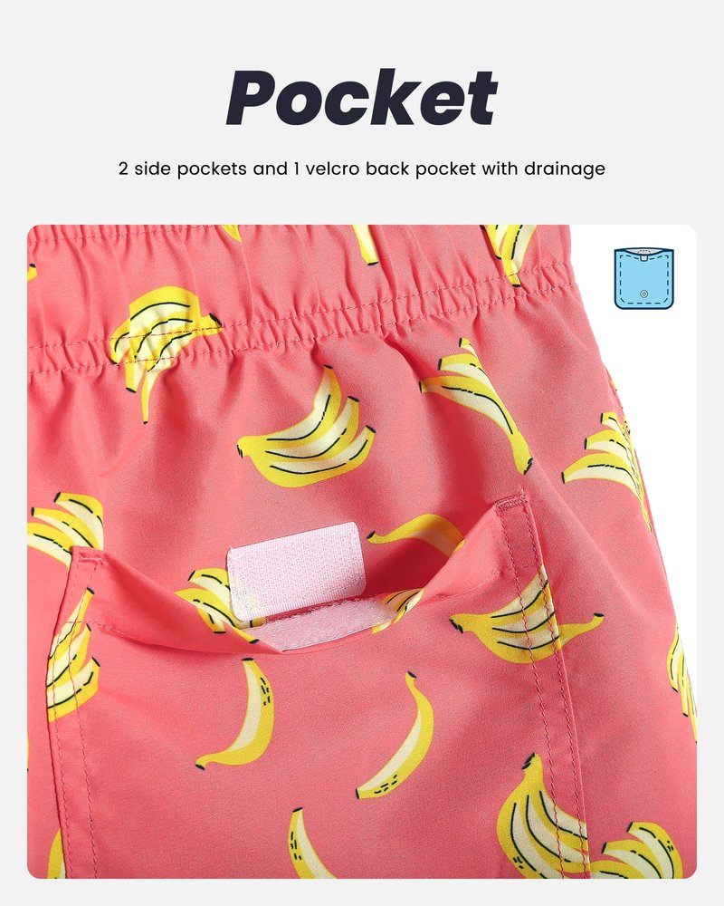 maamgic Mens Swim Trunks Quick Dry Swim Shorts with Mesh Lining Funny Swimwear Bathing Suits 7inch Banana X-Large