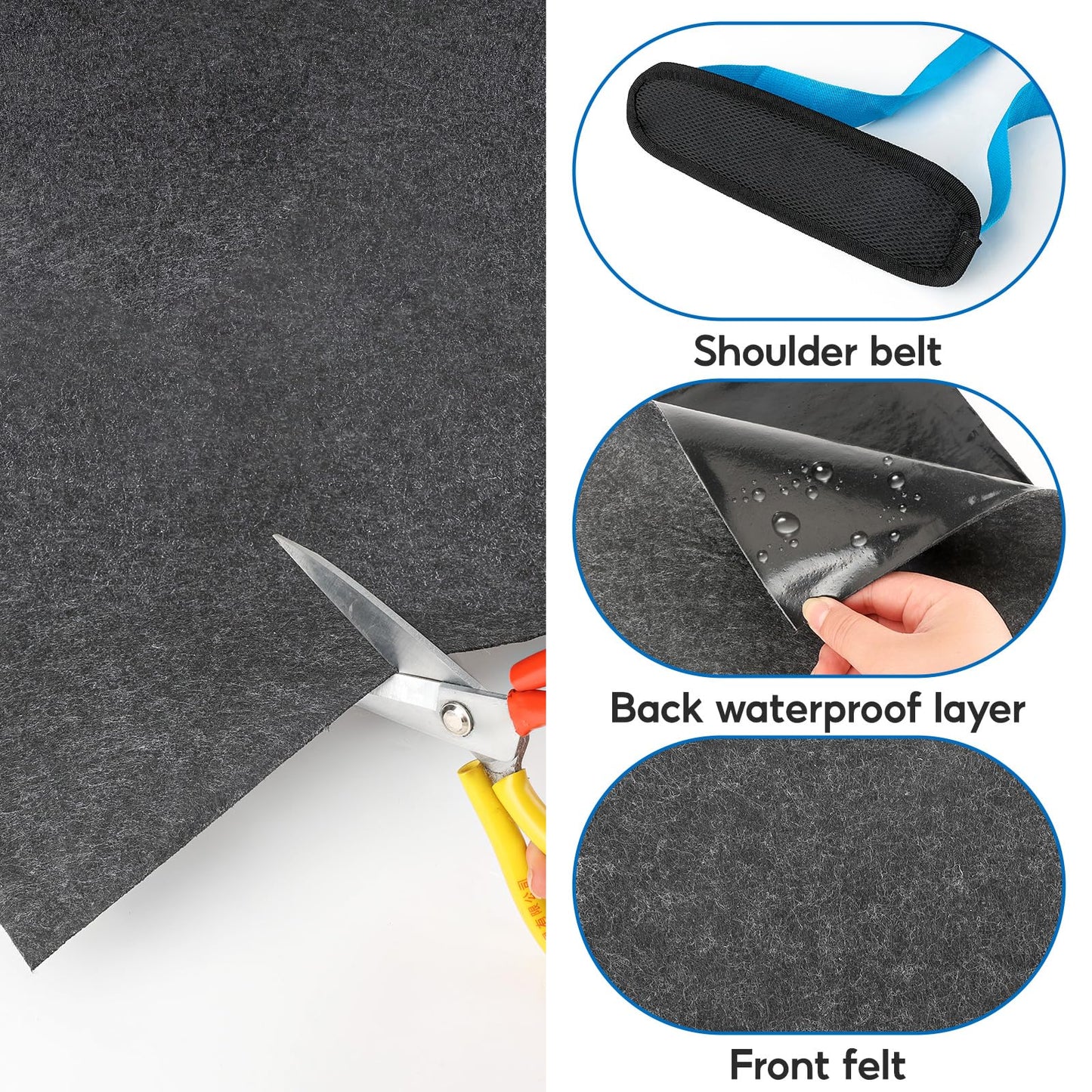 Camping Tent Carpet Mat 6.5x5 Ft Waterproof Rug Liner - Portable Under Tent Mat to Keep Floor Dry Blanket, Moisture Barrier for Camping Gear, Outdoor Picnic Supplies