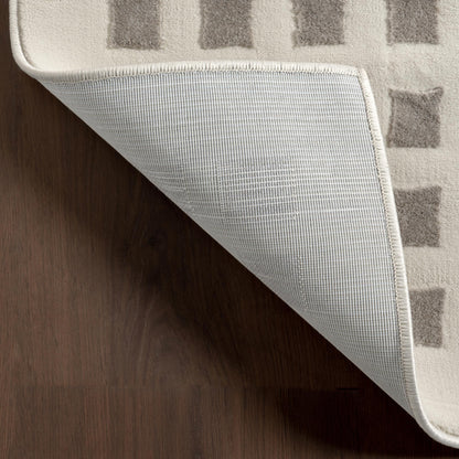 Nuloom Daleyza Cream/Beige, 9' x 12', Checkered, Soft and Cozy, High Traffic, Stain Resistant, Easy Clean, Durable Washable Area Rug for Bedroom, Living Room, Dining Space, Den, Foyer, Entryway