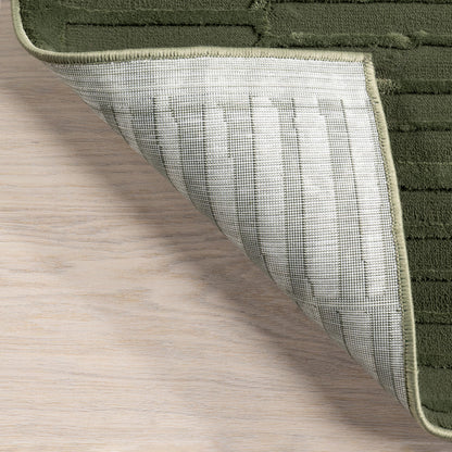 nuLOOM Kailani Green, 6'7" x 9', Geometric, Soft and Cozy, High Traffic, Stain Resistant, Easy Clean, Durable Washable Area Rug for Bedroom, Living Room, Dining Space, Den, Foyer, Entryway