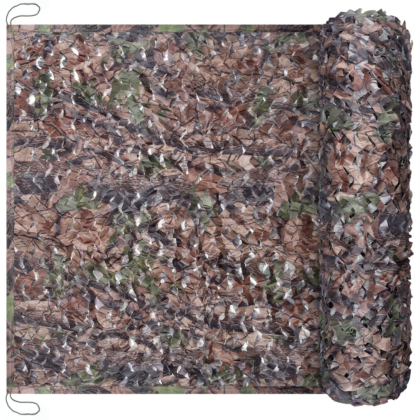 Yeacool Camo Netting Mesh Camouflage Netting Military Surplus Hunting Blind Net for Camping Military Theme Party Decor Backdrop Sunshade Car Cover Shooting (Camo Bionic Leaves, 6.5ftx10ft, 2m*3m)