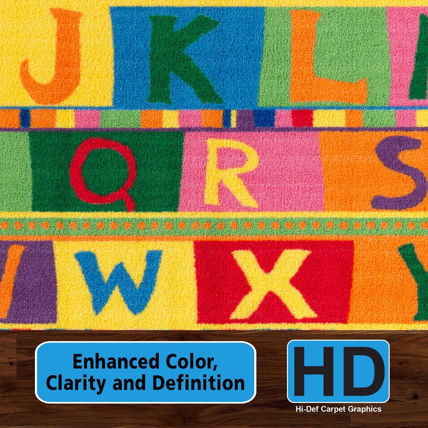 Flagship Carpets ABC Tapestry Machine Washable Educational Rug for Childrens Classroom, Home Learning and Playroom Rug or Children's Bedroom Carpet, 5' x 8', Multicolor