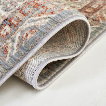 SAFAVIEH Persian Collection Area Rug - 5'3" x 7'7", Grey & Cream, Rustic Boho Oriental Fringe Design, Non-Shedding & Easy Care, Ideal for High Traffic Areas in Living Room, Bedroom (VTP669F)
