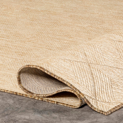 Nuloom Outdoor Performance Ray Brown/Ivory, 3'6" x 5', Solid, Soft and Textured, High Traffic, Stain Resistant, Easy Clean, Durable Area Rug for Indoor/Outdoor Patio, Deck, Porch, Garden, Courtyard