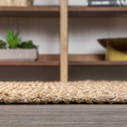 JONATHAN Y Pata Hand Woven Chunky Jute Natural Indoor Area Rug, 8x10, Bohemian, Rustic, Cottage, Easy-Cleaning for Living Room, Bedroom, Kitchen, Non-Shedding (NRF102A-8)