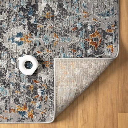 LUXE WEAVERS Vintage Floral Gray Area Rug 4x5 Area Rug