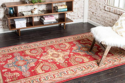 Unique Loom Sahand Collection Traditional Geometric Classic Red Area Rug (5' 0 x 8' 0)