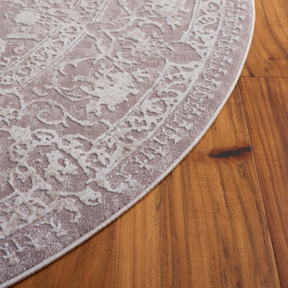 SAFAVIEH Area Rug 6x8 Oval- Reflection Collection - Beige & Cream, Non-Shedding & Easy Cleaning, Ideal for Living Room, Bedroom, Dining Space (RFT664A)
