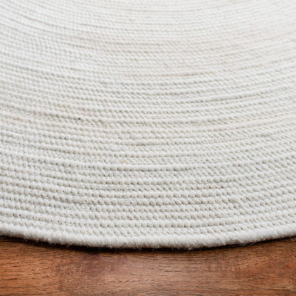 SAFAVIEH Braided Collection 5' x 7' Oval Ivory BRD901A Handmade Country Cottage Reversible Wool Entryway Foyer Living Room Bedroom Kitchen Area Rug