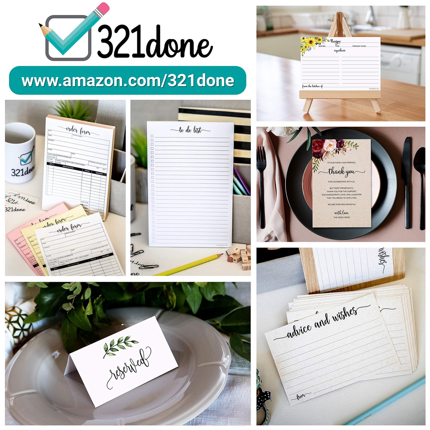 321Done Weekly Planning Notepad - 50 Sheets (5.5" x 8.5") - Week Priorities to Do List Tear-Off Pad, Planner Checklist Organizing - Made in USA - Simple Script