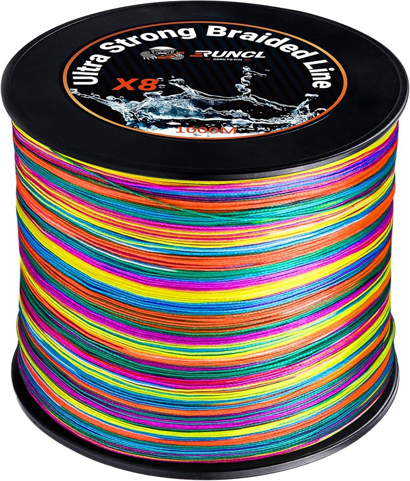 RUNCL Braided Fishing Line - High Visibility, Super Strong, Abrasion Resistant | 328yds to 1093yds, 12lb to 100lb