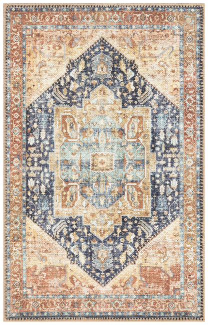 Keen Home Design 2x3 Rug - Machine Washable Entry Rug with Non-Slip Backing, Ideal for Enteryway, Kitchen, Bathroom, Laundry Room - Vintage, Easy Clean, Durable, Low Pile Rug - (2' x 3')