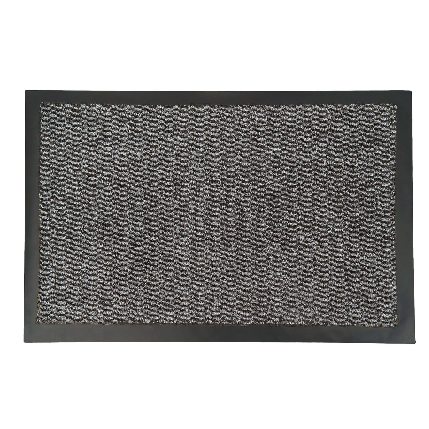 Ultralux Large Indoor Door Mat 35" x 59" Non-Slip Vinyl Backed Entry Doormat, Gray Absorbent Dirt Trapper Entrance Mat, Front and Back Door Mat, Inside Entry Mat