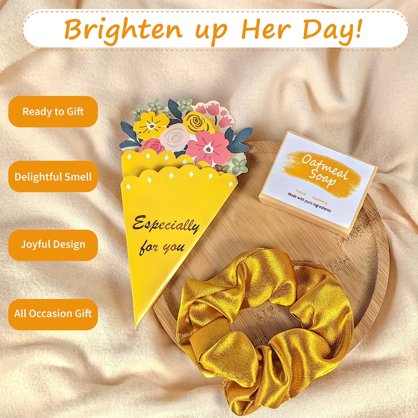 Gift Baskets for Women, Unique Birthday Gifts for Women, Best Friend Birthday Christmas Gift, Get Well Soon Gift Sending Sunshine Teen Girl Gifts for Daughter Sister Friendship - BRIGHTEN UP HER DAY
