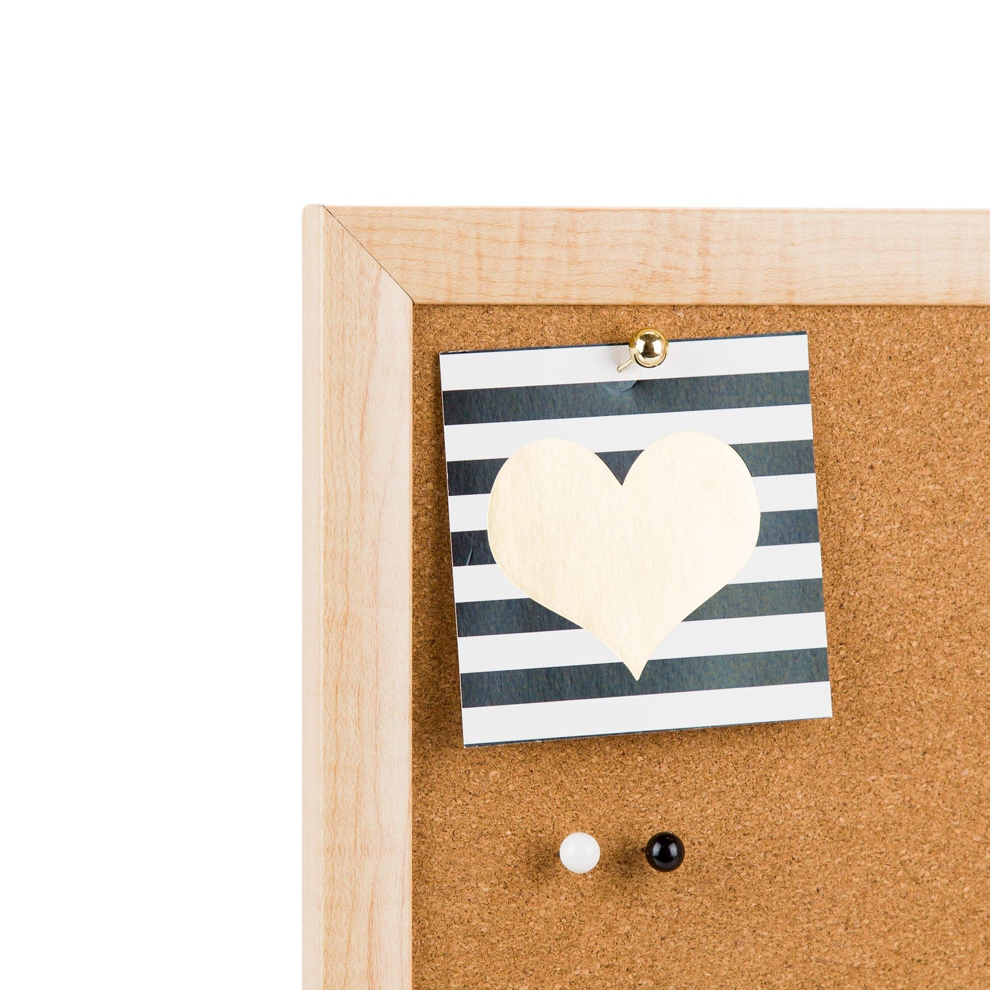 U Brands Sphere Push Pins, Black, White and Gold, 200-Count